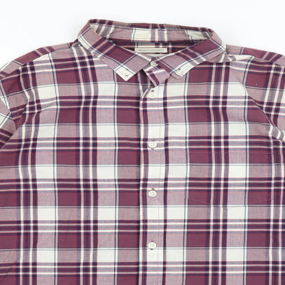 Mens UK Size S Old Navy Red  Button-Up Long Sleeve Casual Shirt