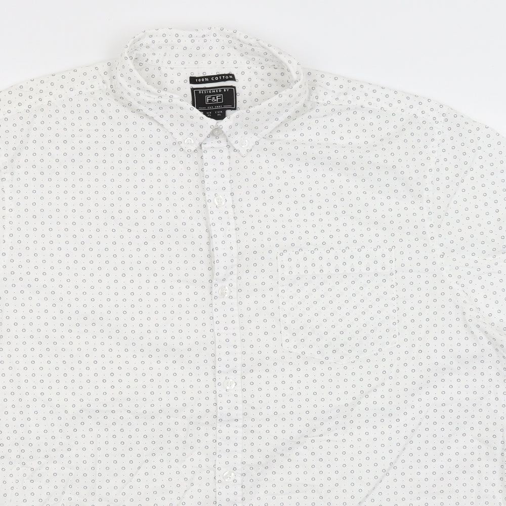 F&F Mens White    Button-Up Size XL