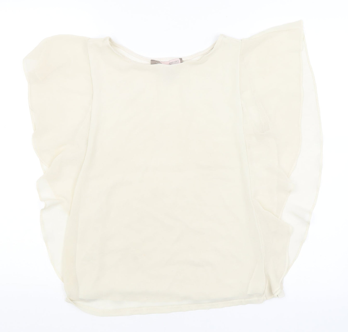FOREVER 21 Womens Ivory   Basic Blouse Size S