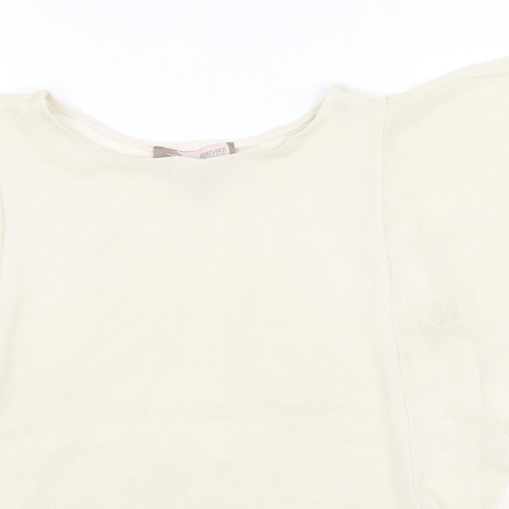 FOREVER 21 Womens Ivory   Basic Blouse Size S