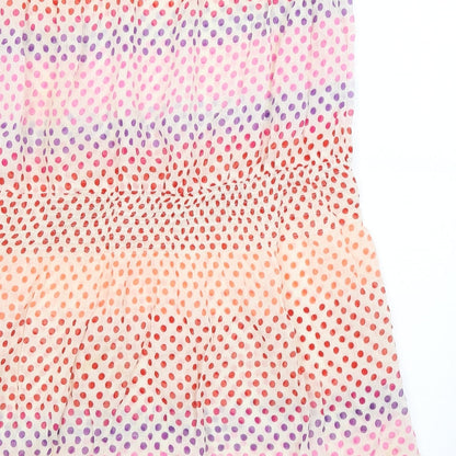 Topshop Womens Ivory Polka Dot  Bodycon  Size M