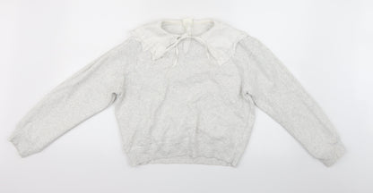 Womens UK Size XS H&M Grey Henley Jumper