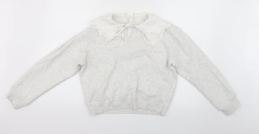 Womens UK Size XS H&M Grey Henley Jumper