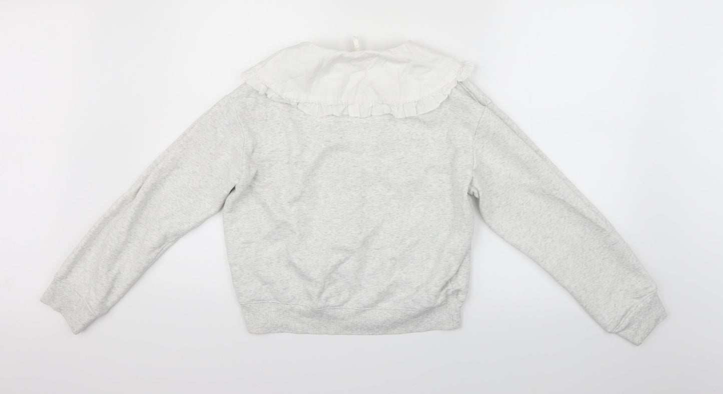 Womens UK Size XS H&M Grey Henley Jumper