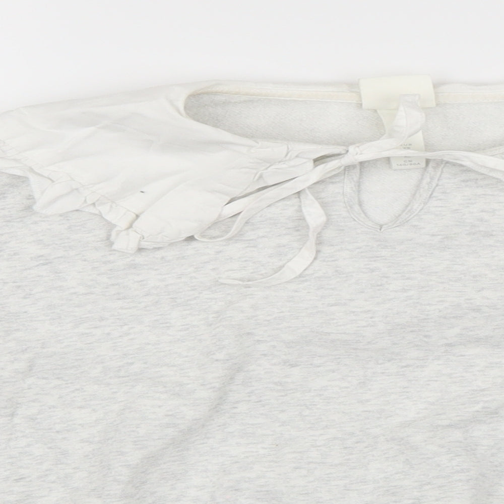 Womens UK Size XS H&M Grey Henley Jumper