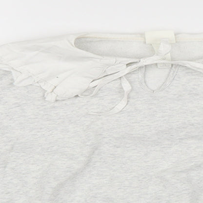 Womens UK Size XS H&M Grey Henley Jumper