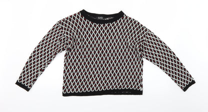 Q-10 Womens Multicoloured Argyle/Diamond  Pullover Jumper Size L