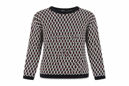 Q-10 Womens Multicoloured Argyle/Diamond  Pullover Jumper Size L