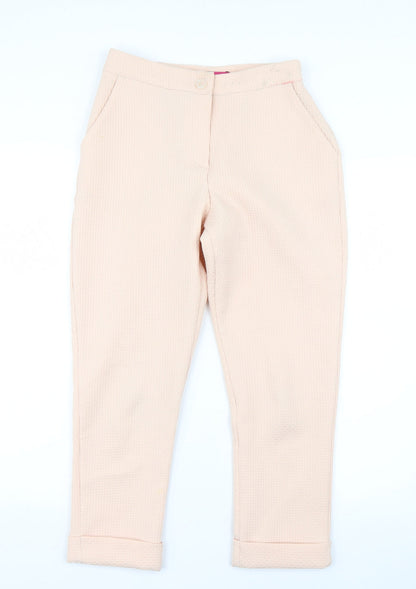 Womens UK Size 8 Boohoo Regular Fit  Pink Trousers