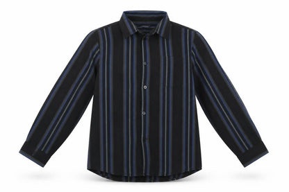 Point Zero Boys Black Striped  Basic Button-Up Size 6 Years