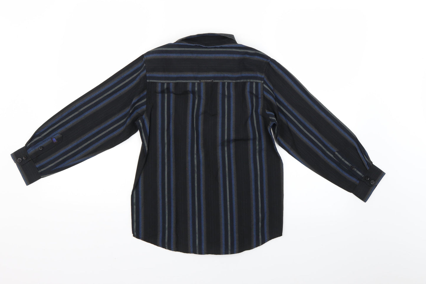 Point Zero Boys Black Striped  Basic Button-Up Size 6 Years