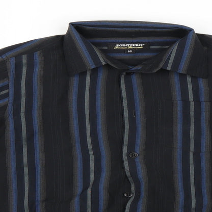 Point Zero Boys Black Striped  Basic Button-Up Size 6 Years