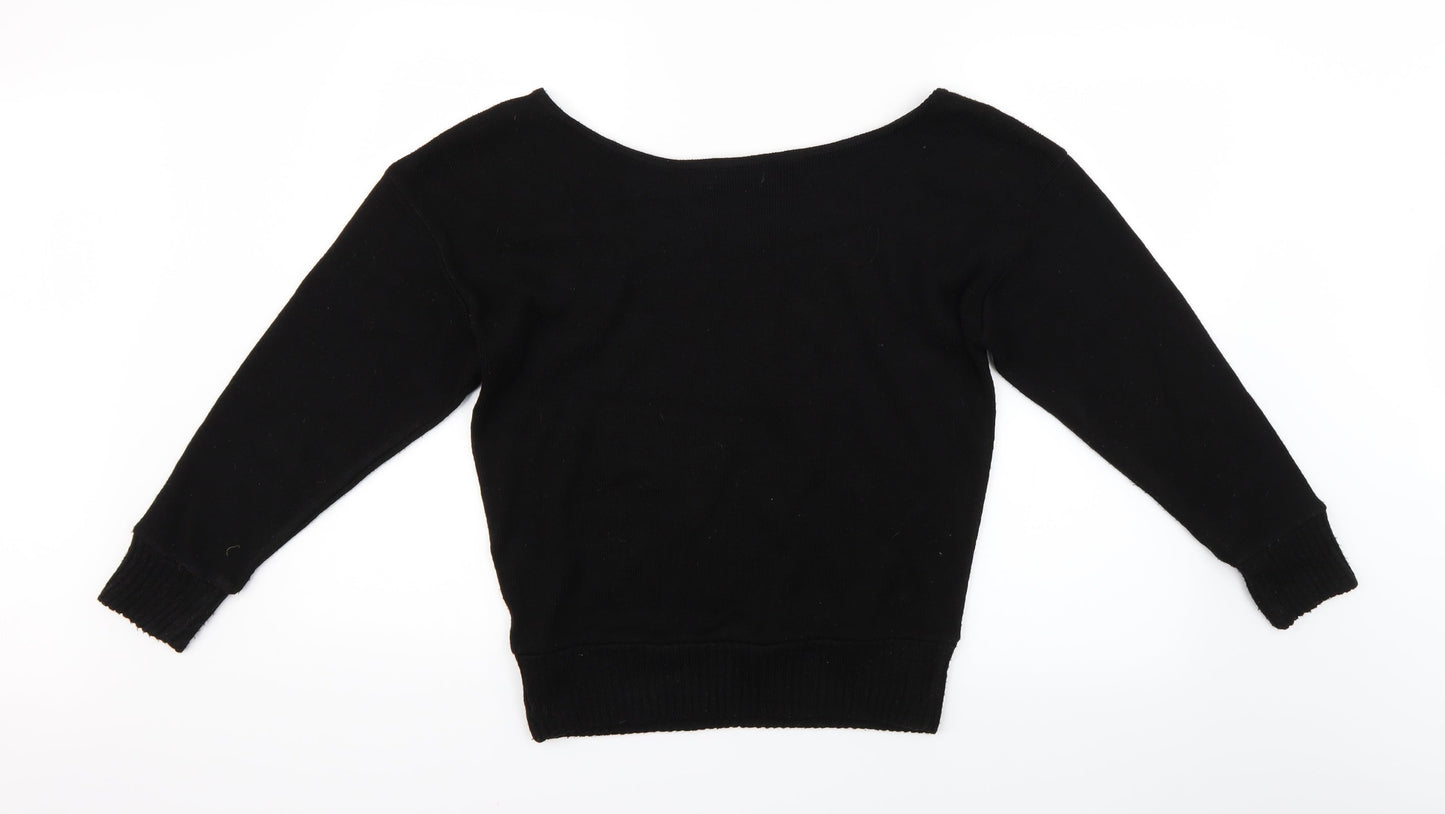 Womens UK Size S PRETTYLITTLETHING Black Pullover Jumper
