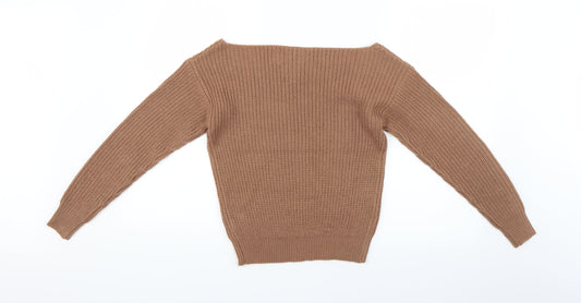Boohoo Womens Brown   Pullover Jumper Size S
