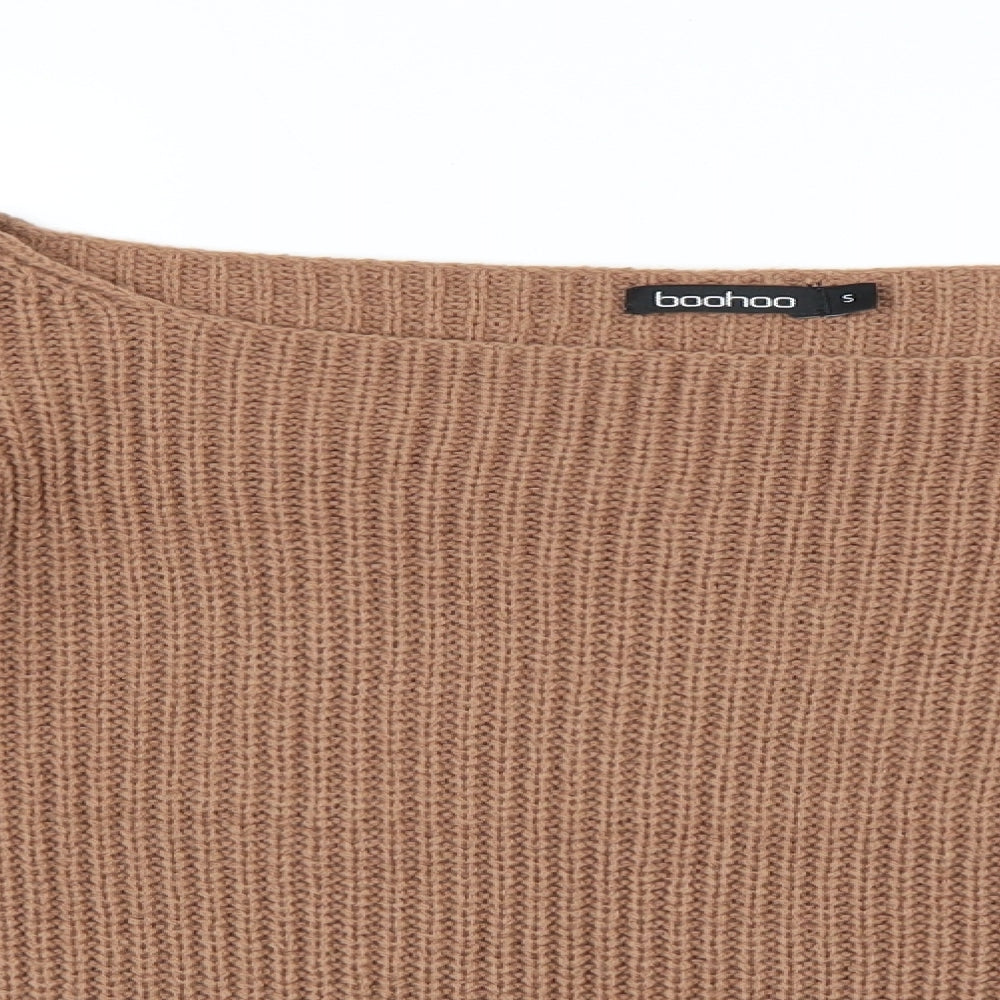 Boohoo Womens Brown   Pullover Jumper Size S