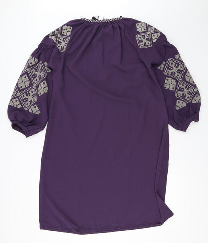 Jasmina Paris Womens Purple   Shift  Size M