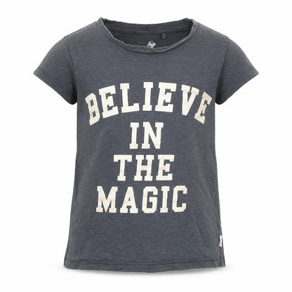 Front view of Next girls’ grey basic t-shirt, size 5, years
