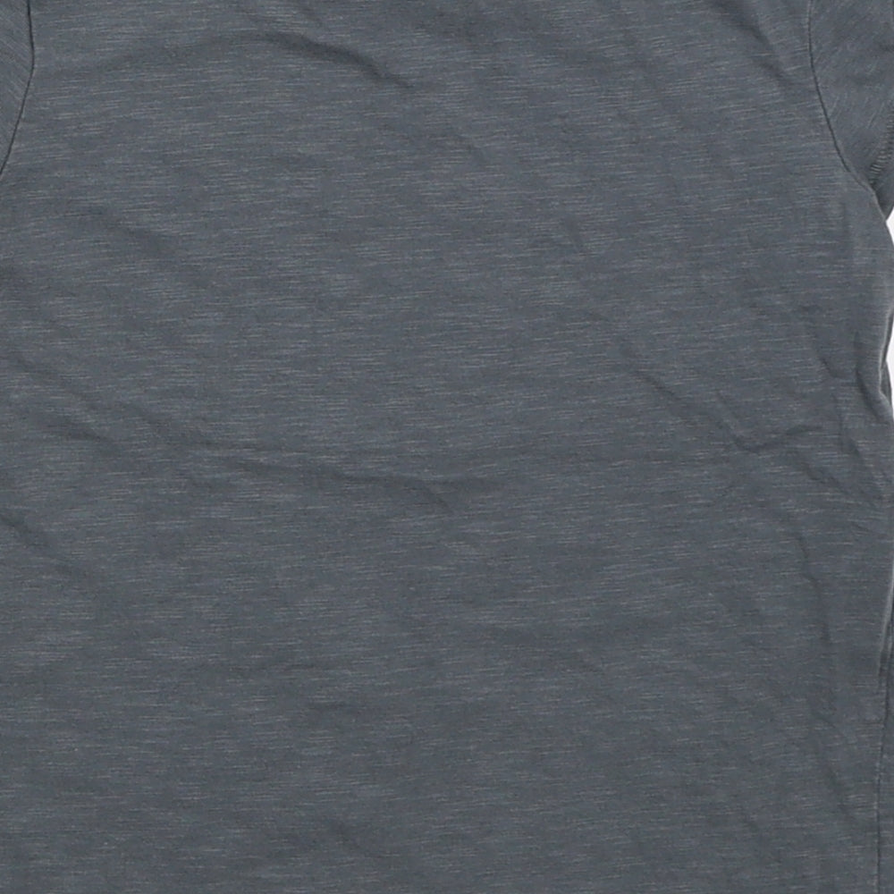 Brand and care label for Next girls’ grey basic t-shirt, size 5, years