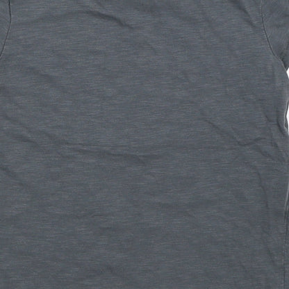 Brand and care label for Next girls’ grey basic t-shirt, size 5, years