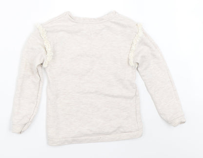 Nutmeg Girls Beige   Pullover Sweatshirt Size 6-7 Years