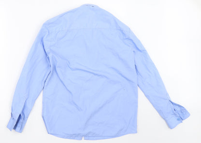 George Boys Blue   Basic Button-Up Size 11-12 Years
