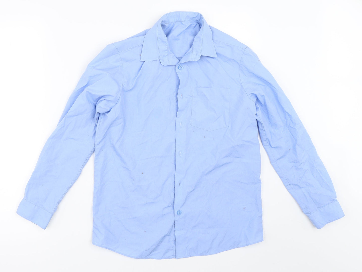 George Boys Blue   Basic Button-Up Size 11-12 Years