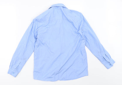 George Boys Blue   Basic Button-Up Size 11-12 Years