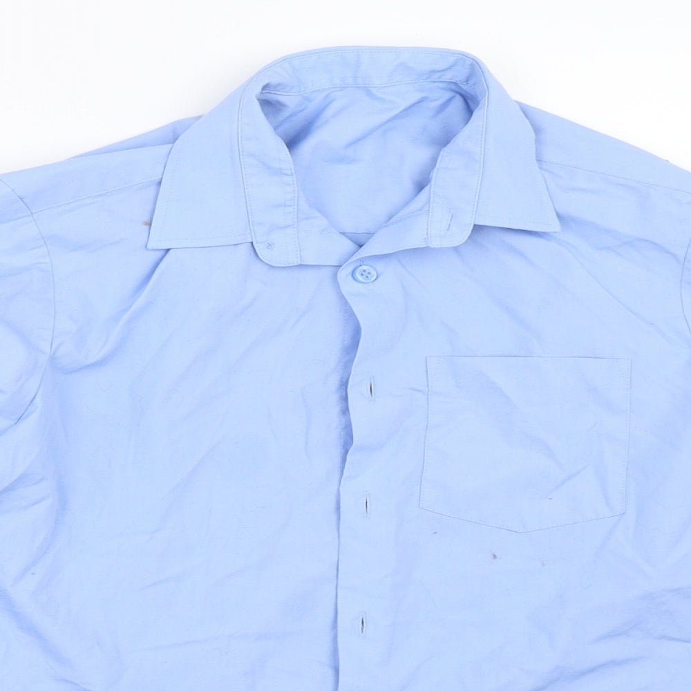 George Boys Blue   Basic Button-Up Size 11-12 Years