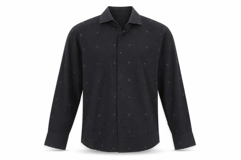 Mens UK Size M Fashion Union Black  Button-Up Long Sleeve Casual Shirt