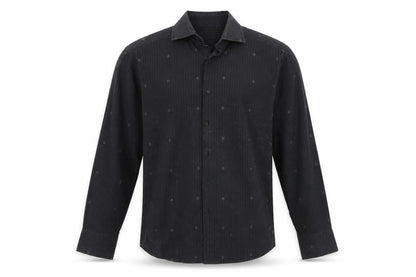 Mens UK Size M Fashion Union Black  Button-Up Long Sleeve Casual Shirt