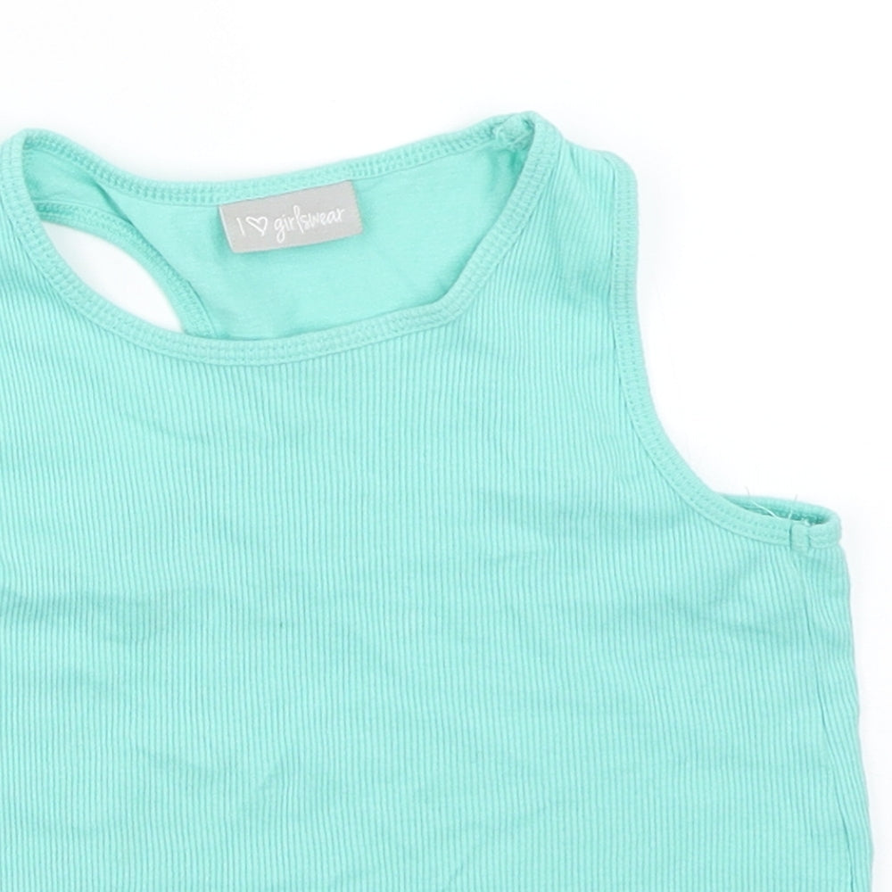 Matalan Girls Blue   Basic Tank Size 7 Years