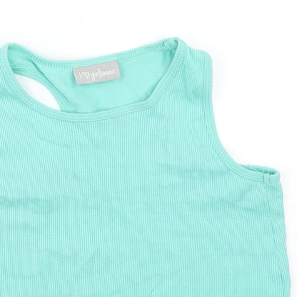 Matalan Girls Blue   Basic Tank Size 7 Years