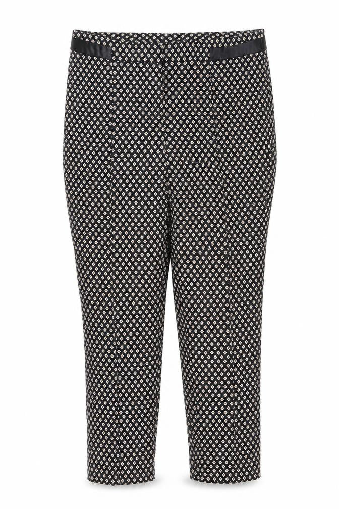 Womens UK Size 12 F&F Regular Fit Capri Black Trousers