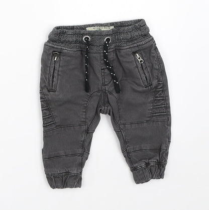 Front view of Next boys’ grey jogger jeans, size 3-6, months