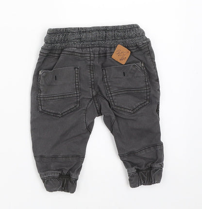 Back view of Next boys’ grey jogger jeans, size 3-6, months