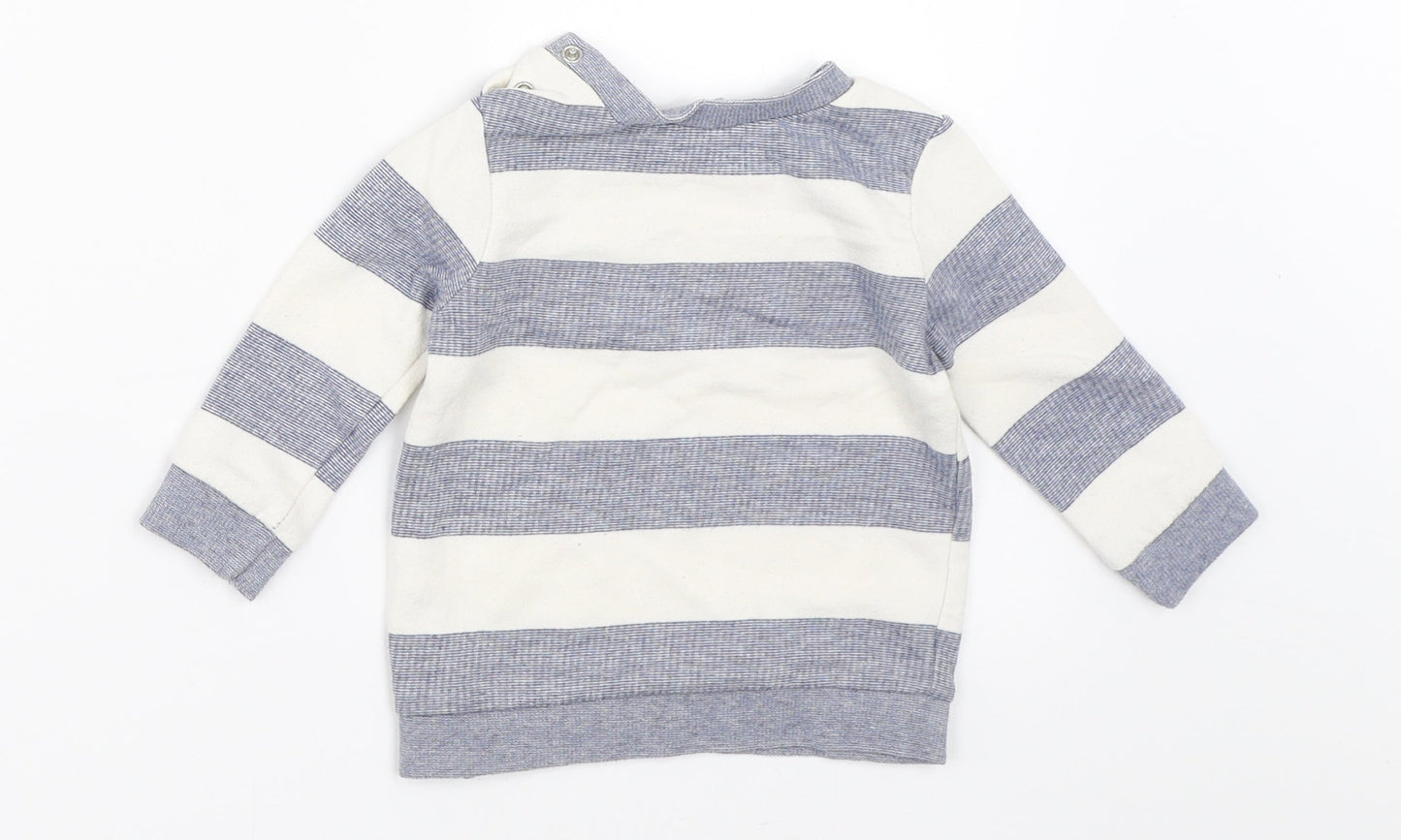 F&F Boys Blue Striped  Pullover Jumper Size 3-6 Months