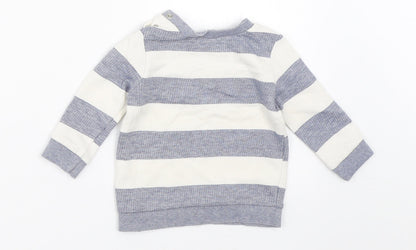 F&F Boys Blue Striped  Pullover Jumper Size 3-6 Months