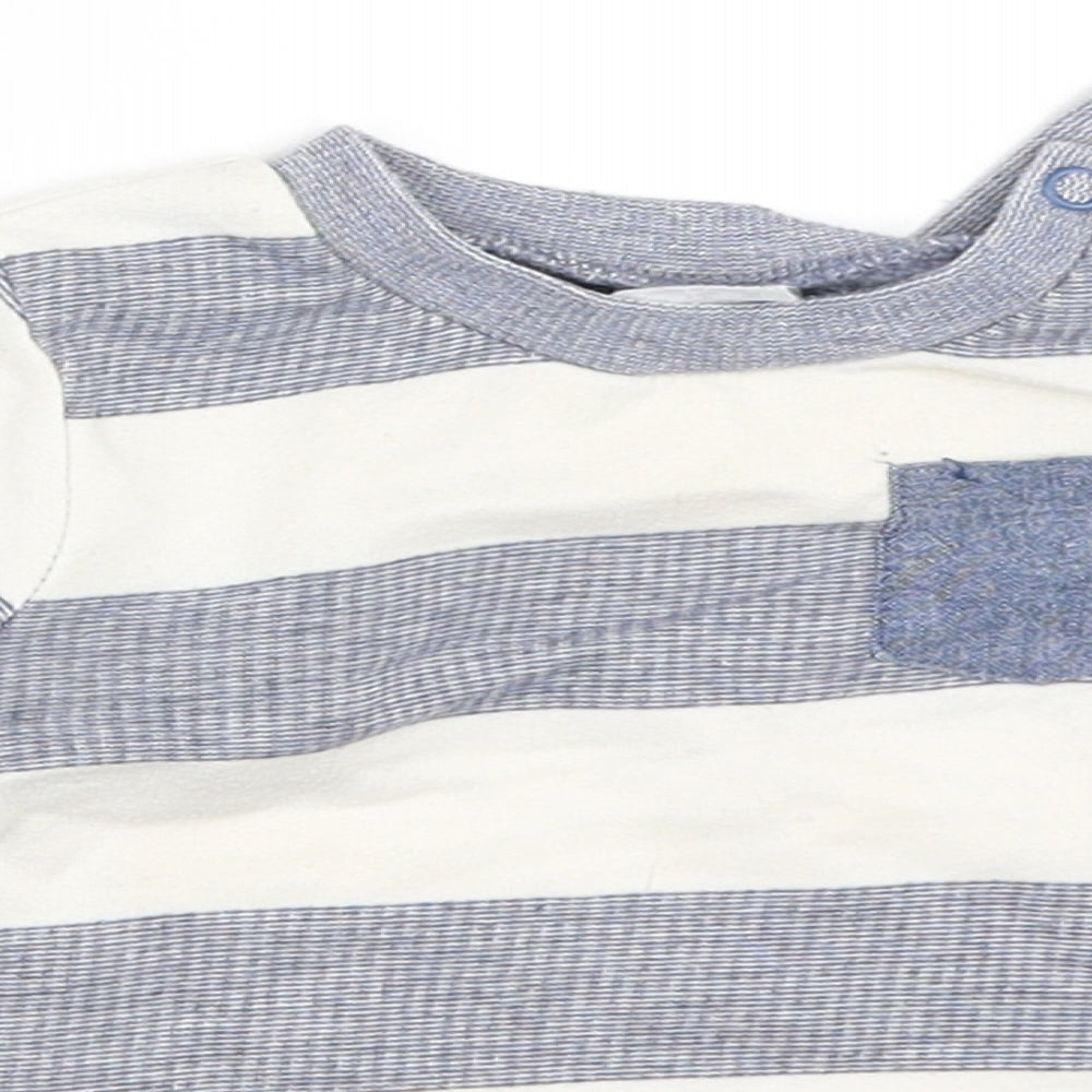 F&F Boys Blue Striped  Pullover Jumper Size 3-6 Months