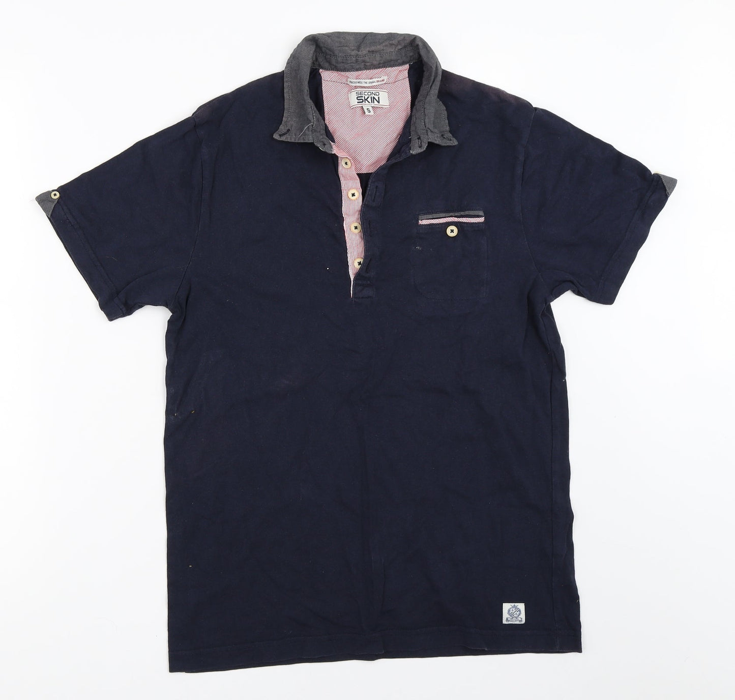 Second Skin Mens Blue    T-Shirt Size S