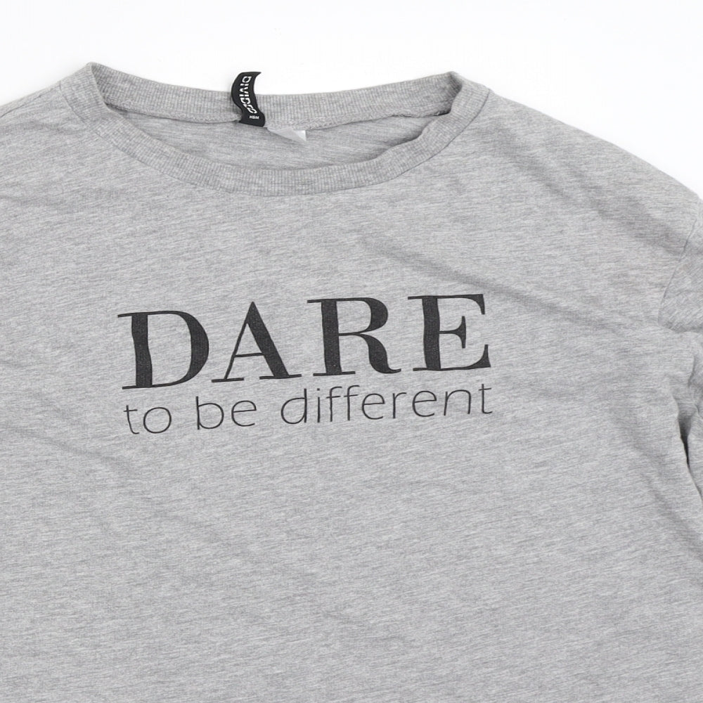 H&M Womens Grey   Pullover Sweatshirt Size M