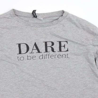 H&M Womens Grey   Pullover Sweatshirt Size M