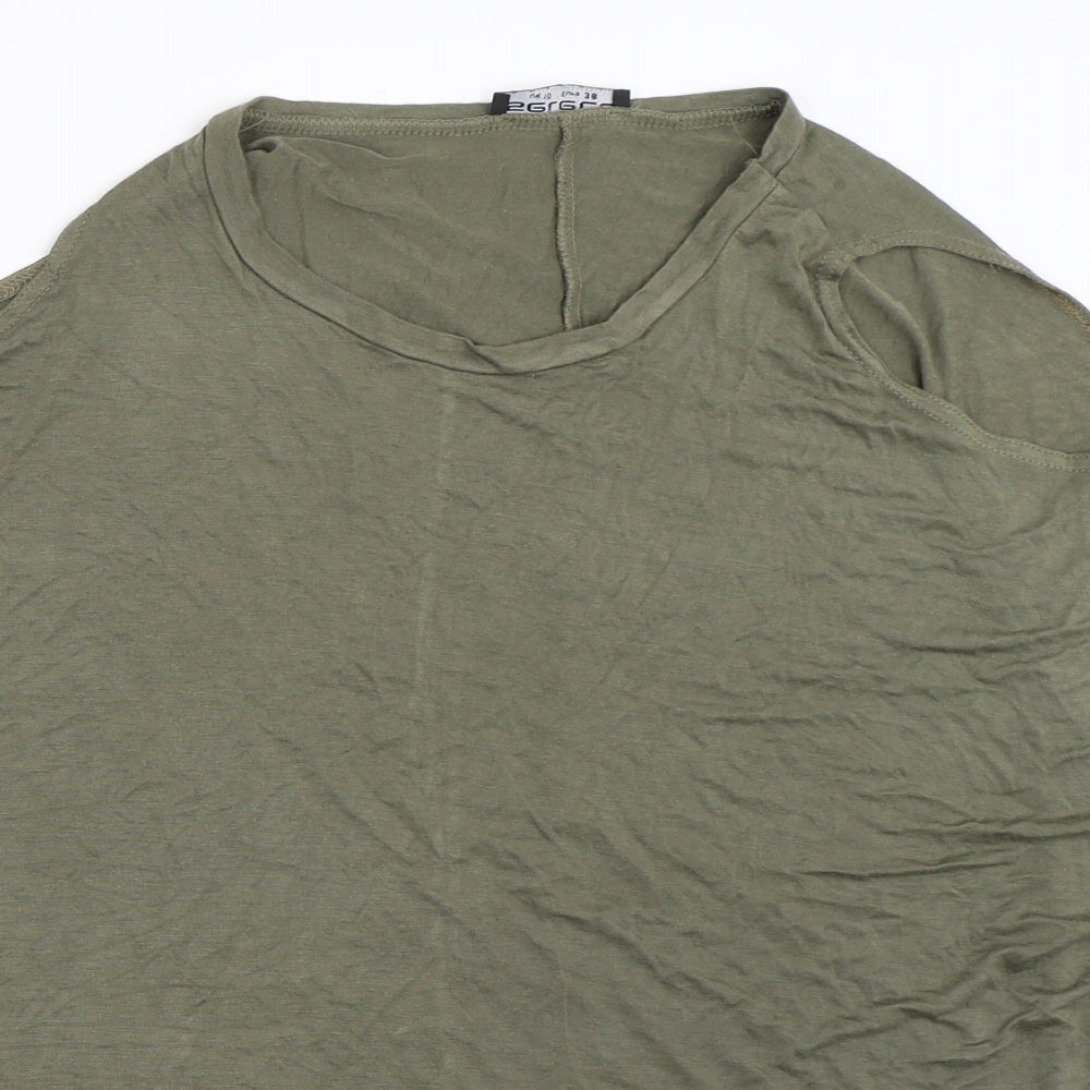 Womens UK Size 10 Select Green Basic T-Shirt