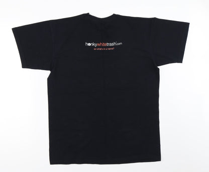 Mens UK Size M Fruit of the Loom Black  T-Shirt