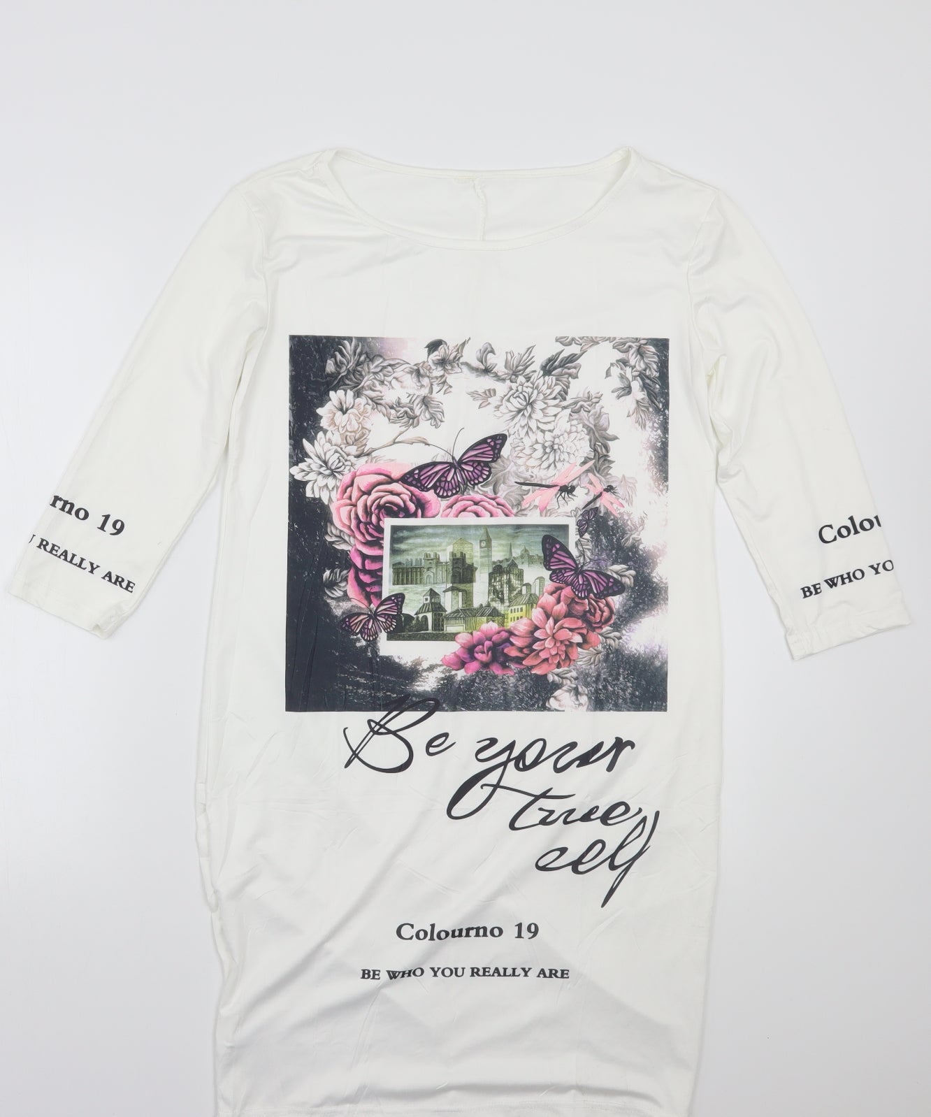 Womens UK Size M Preworn White Basic T-Shirt