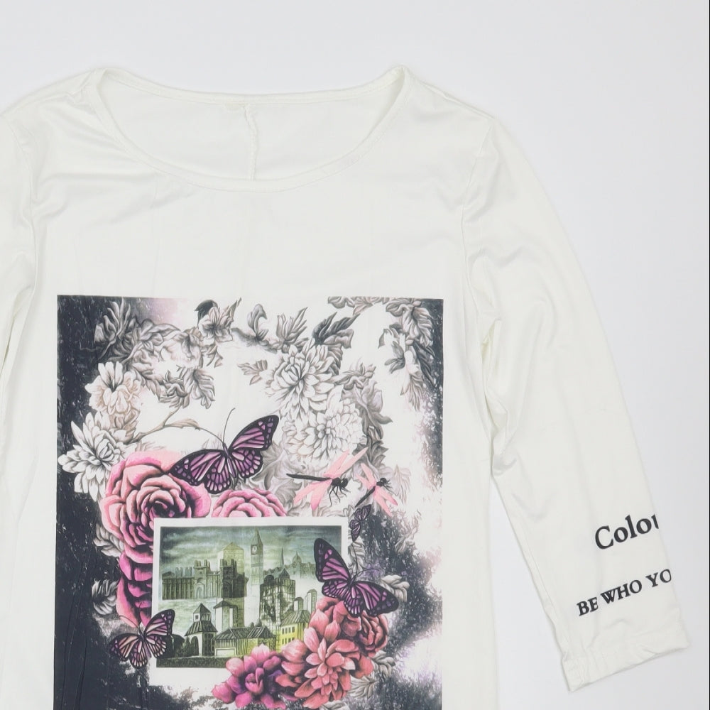 Womens UK Size M Preworn White Basic T-Shirt
