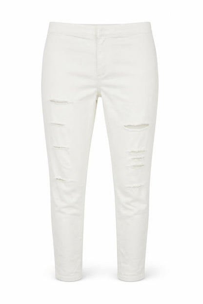 Womens UK Size 34 Topshop Regular Fit Cropped White Jeans