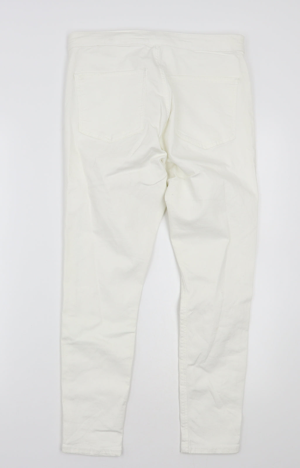 Topshop Womens White   Cropped Jeans Size 34 L24 in