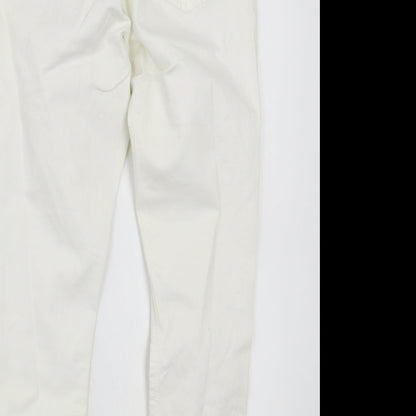 Topshop Womens White   Cropped Jeans Size 34 L24 in