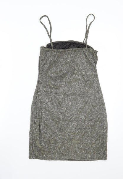 PRETTYLITTLETHING Womens Gold   A-Line  Size 10