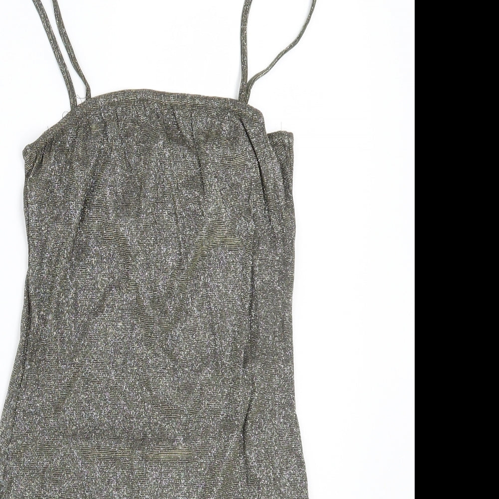 PRETTYLITTLETHING Womens Gold   A-Line  Size 10